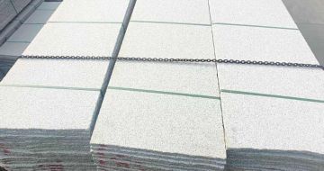 呼伦贝尔芝麻白毛板，石材毛板