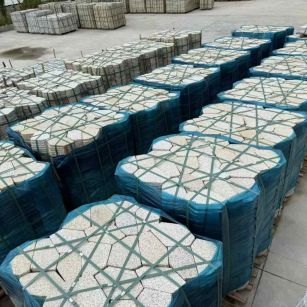 呼伦贝尔黄金麻冰裂纹 碎拼