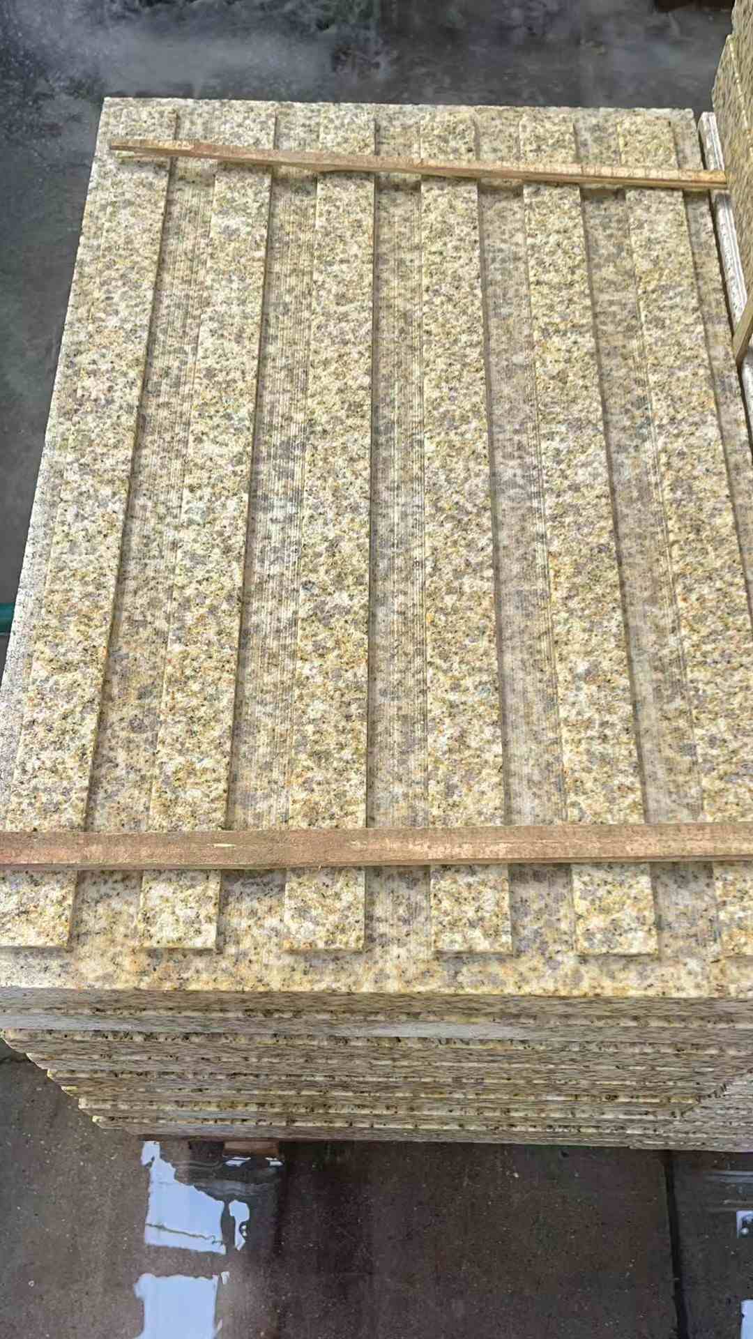 呼伦贝尔黄金麻盲道 石材盲道