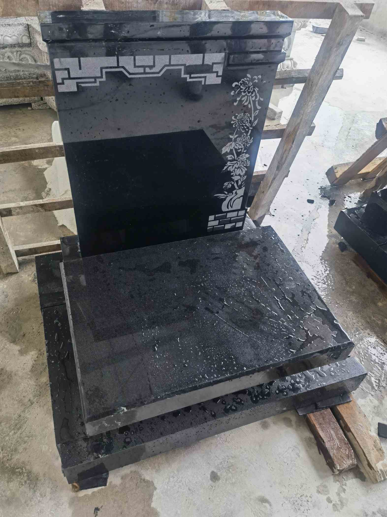 呼伦贝尔花岗岩墓碑石 墓碑 套墓